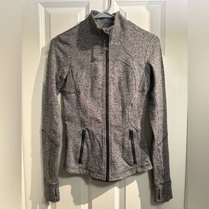 Lululemon women’s zip up jacket, xs, grey